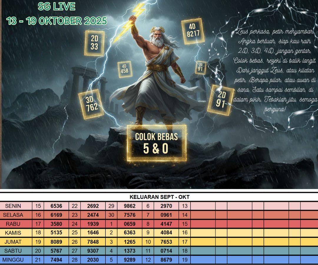 SG LIVE 13 - 19 OKTOBER 2025